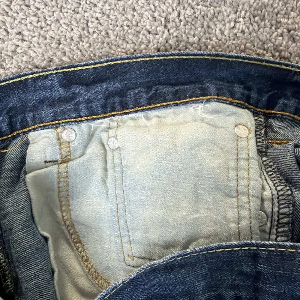 Levis 527 Jeans Men 34x34 Dark Wash Slim Bootcut Denim Western Y2K Honeycomb